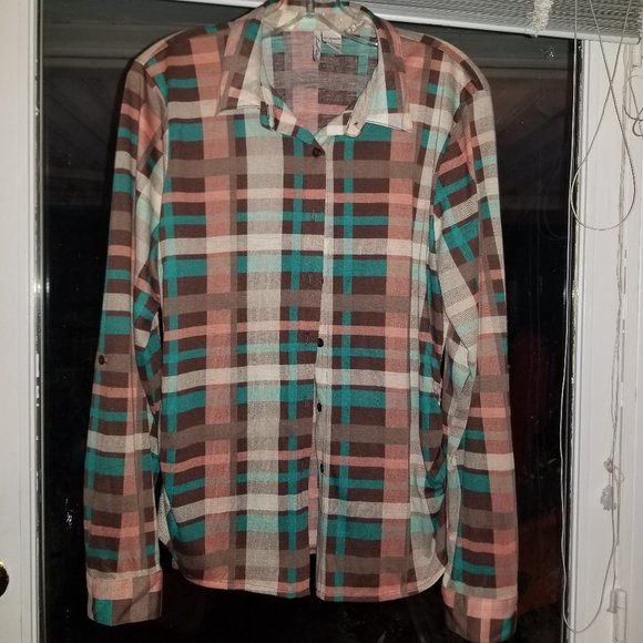 Love Potion Tops - Long sleeve flannel button up shirt